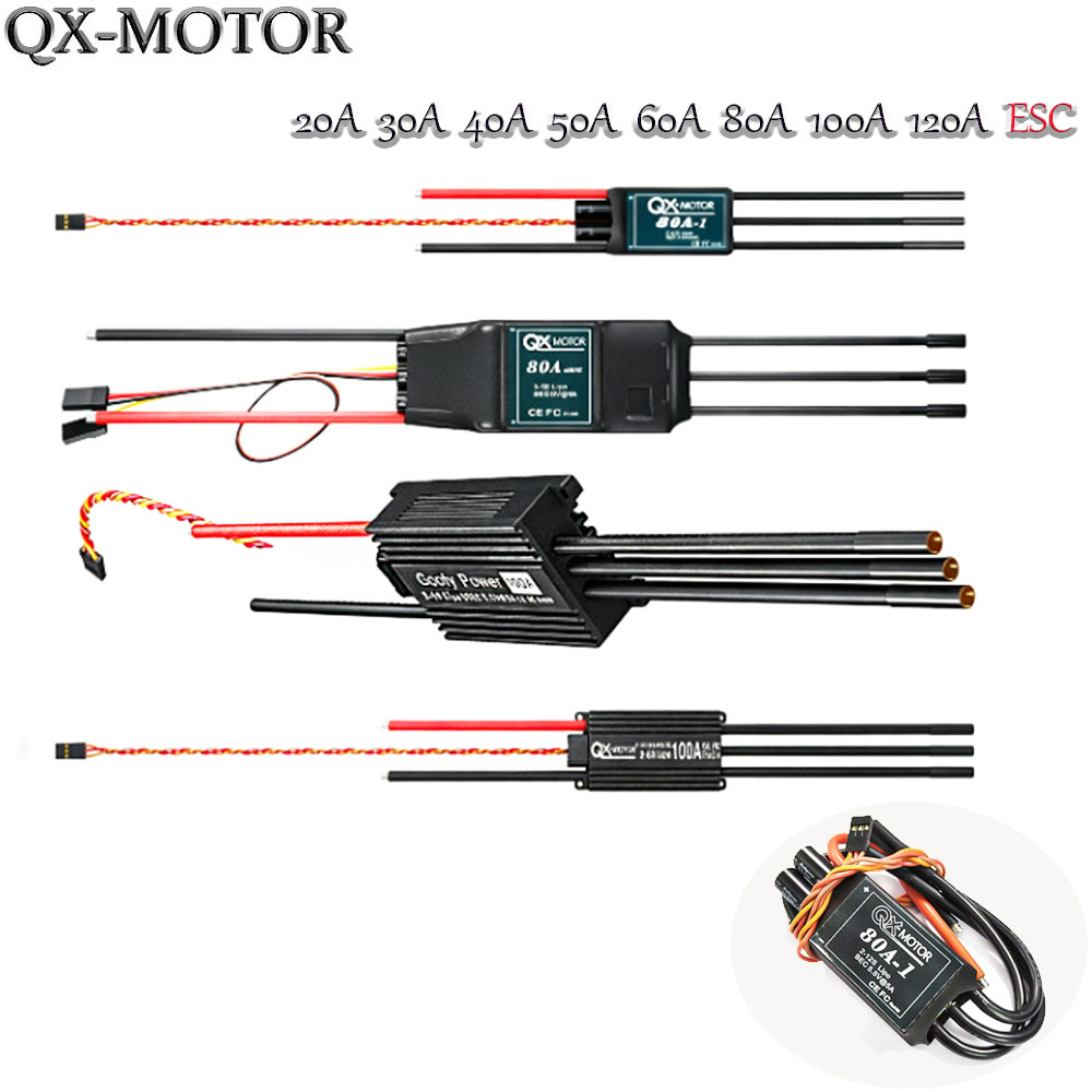 Brushed Drone Motor - 20A-120A Bürstenloser ESC-Geschwindigkeitsregler Kompatibel mit QX-MOTOR