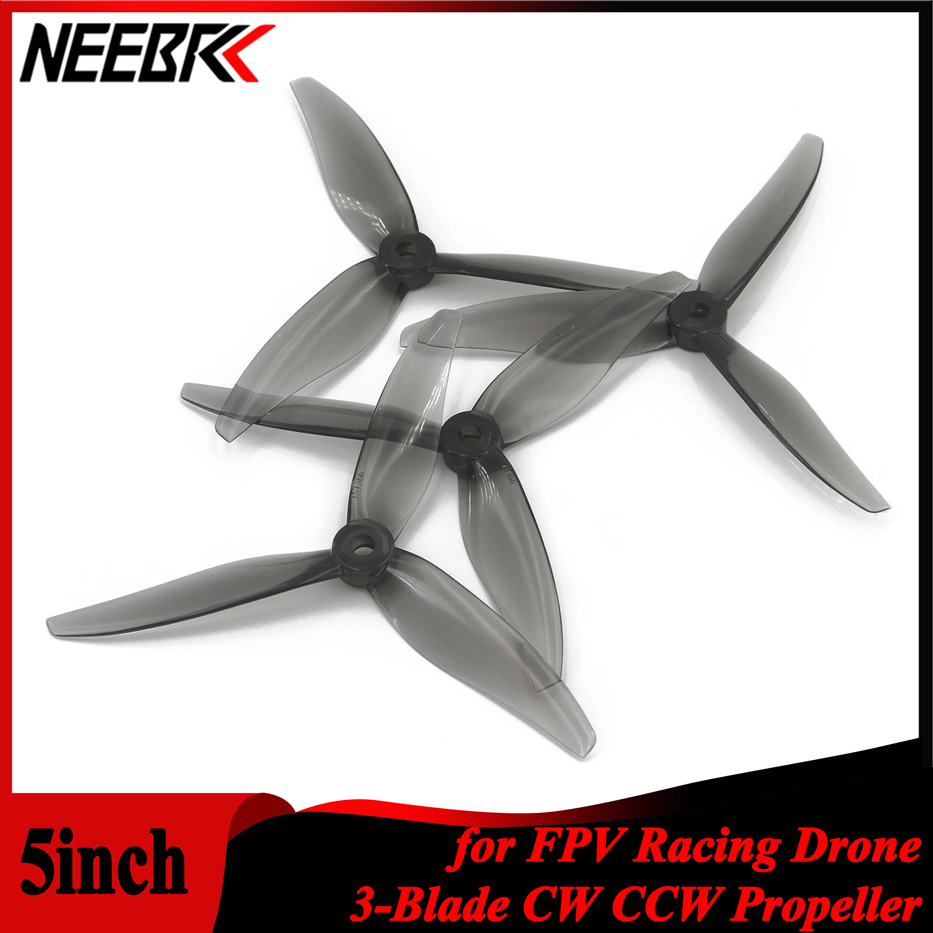 5 Inch Propeller - NEEBRC 12 Paar 5-Zoll-Requisiten 3-Blatt-Propeller für