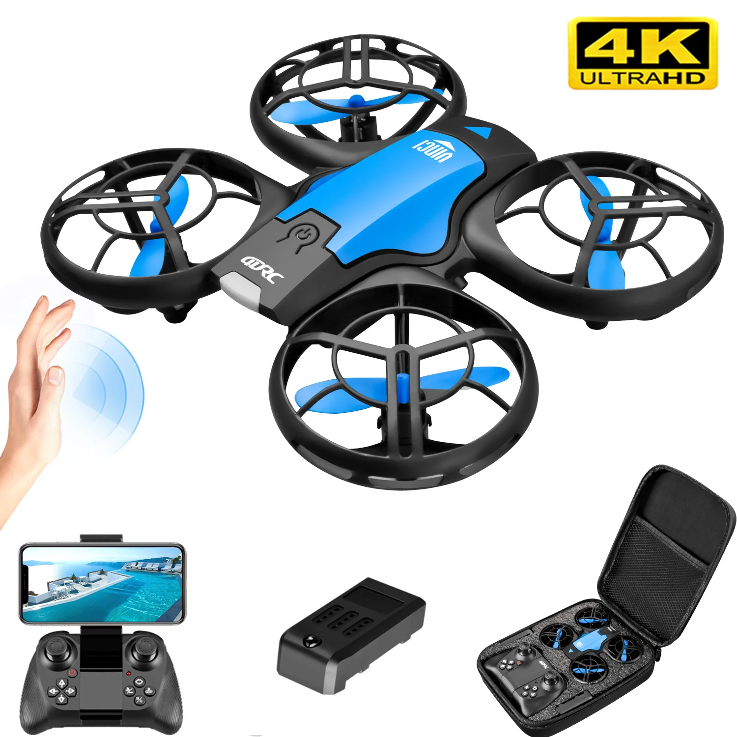V8 Neue Mini-Drohne 4K Profess – Brushed Drone Motor Bewertung und Preis