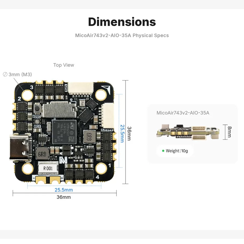 MicoAir743v2-AIO-35A H743 FC u – Betaflight Fc Bewertung und Preis