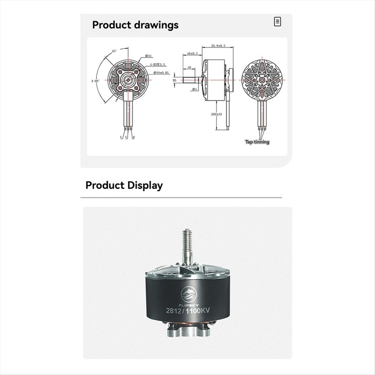 【Motorteile】 2812 1100KV Bürst – Fpv Drone Bewertung und Preis